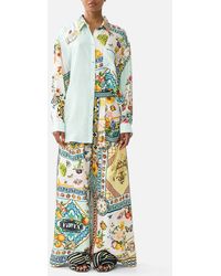 CAMILLA - Wide Leg Trouser With Front Pockets Magic Of The Mercado - Lyst