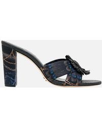 CAMILLA - Azra Printed Raffia Mule Heel Song Of The Solstice - Lyst