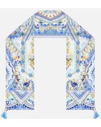 CAMILLA - Long Silk Crinkle Chiffon Scarf My Homespun Heart - Lyst