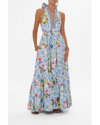 CAMILLA - Ruffle Hem Halter Dress Wall To Wall Wonders - Lyst