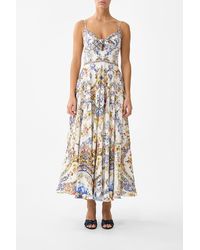CAMILLA - Long Dress With Tie Front - Lyst