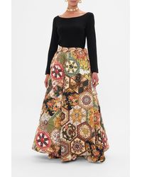 CAMILLA - Reversible Embroidered Quilted Wrap Skirt Stitched - Lyst