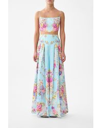 CAMILLA - Corset Crop Top Bazaar Blooms - Lyst
