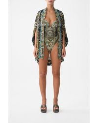 CAMILLA - Open Front Cardi Cape Feline Folklore - Lyst