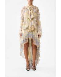 CAMILLA - Ruffle High Low Dress With Long Sleeve East Of Istanbul - Lyst
