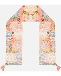 CAMILLA - Long Silk Crinkle Chiffon Scarf Meet Me - Lyst