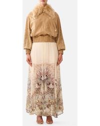 CAMILLA - Leather Bomber With Pocket Details A Meeting Of Masterpieces - Lyst