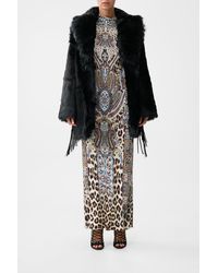 CAMILLA - Shearling Coat With Removable Fringing Istanbul Animalia - Lyst