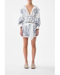 CAMILLA - V-Neck Blouse With Ruffle Details All About That Lace - Lyst