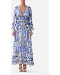 CAMILLA - Kimono Sleeve Dress With Shirring Detail Ottoman Opulence - Lyst