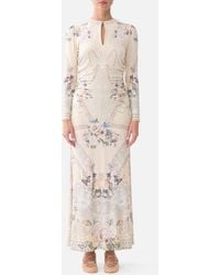 CAMILLA - Gathered Jersey Long Dress Laced With Love - Lyst