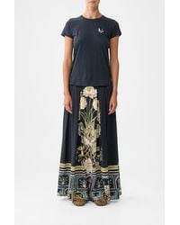 CAMILLA - Slim Fit Round Neck T-Shirt Ottoman Elegance - Lyst