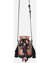 CAMILLA - Tie Top Bucket Bag With Tassels Daughters Of Duende - Lyst