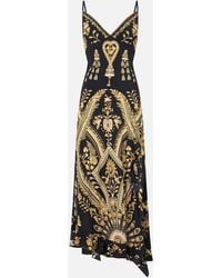 CAMILLA - Bias Slip Dress With Frill Hem Taurus Rising - Lyst