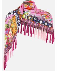 CAMILLA - Diamond Scarf With Tassels Patchwork Panorama - Lyst