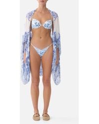 CAMILLA - Silk Chiffon Shrug Ceramic Panoramic - Lyst