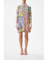 CAMILLA - Mini Shirt Dress Spirit Of Santa Maria - Lyst