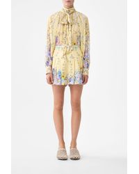 CAMILLA - Detachable Pussy Bow Raglan Blouse Darling Buds - Lyst