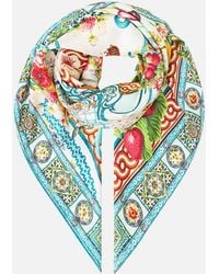 CAMILLA - Large Crystalled Silk Square Scarf Magic Of The Mercado - Lyst