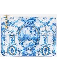 CAMILLA - Small Canvas Clutch The Porcelain Parlour - Lyst
