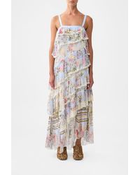 CAMILLA - Asymmetric Spliced Lace Dress Tiled - Lyst