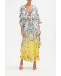 Camilla Moon And Back Flared Kaftan in White | Lyst
