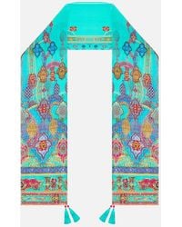 CAMILLA - Long Silk Crinkle Chiffon Scarf The Concubines Corridor - Lyst