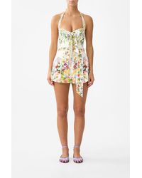 CAMILLA - Tuck Front Short With Belt The Call Of Catalonia - Lyst