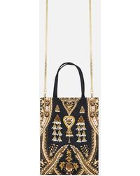 CAMILLA - Embellished Mini Tote With Chain Strap Taurus Rising - Lyst