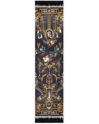 CAMILLA - Long Scarf With Tassels Night Garden - Lyst