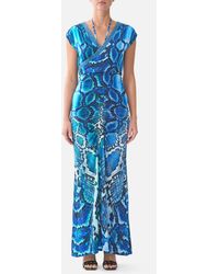CAMILLA - Wrap Bodice Jersey Dress The Sapphire Serpent - Lyst