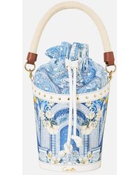 CAMILLA - Canvas Tie Top Bucket Bag De Nada Granada - Lyst