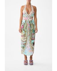 CAMILLA - Layered Maxi Sarong With Tie Front Miniature Moments - Lyst