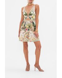CAMILLA - Short V Neck Cutout Dress Renaissance Romance - Lyst