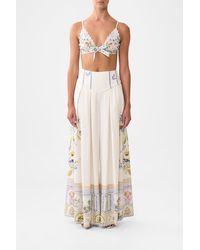 CAMILLA - Scalloped Edge Triangle Bralette With Bow Front Botanical Ballads - Lyst