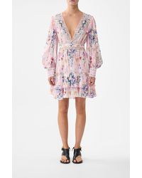 CAMILLA - Button Front Frill Dress Palatial Pastels - Lyst