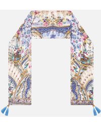 CAMILLA - Long Silk Crinkle Chiffon Scarf All About That Lace - Lyst