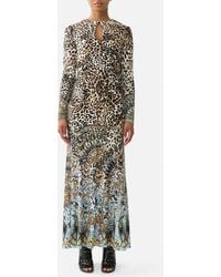 CAMILLA - Gathered Jersey Long Dress Fiesta, Siesta, Repeat - Lyst