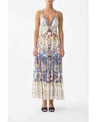 CAMILLA - Bead Strap Gathered Panel Dress The Pottery Parlour - Lyst