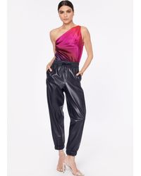 Cami NYC Dalton Vegan Leather Pant in Pink | Lyst