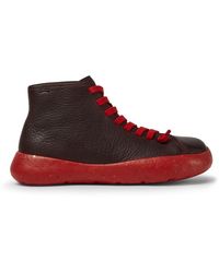 Camper - Bottines en cuir bordeaux pour - Lyst