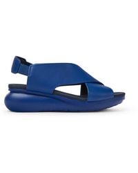 Camper - Light Blue Leather Sandals - Lyst