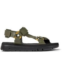 Camper - Green Leather Sandals - Lyst