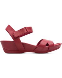 camper red sandals
