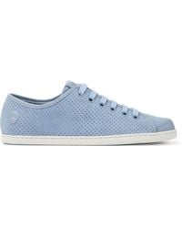 Camper - Blue Nubuck And Leather Sneakers - Lyst