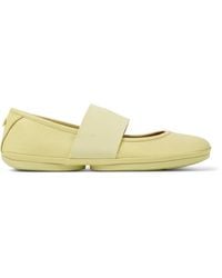 Camper - Yellow Leather Ballerina Flats - Lyst
