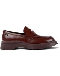 Camper - Bordeauxrode Leren Loafers - Lyst