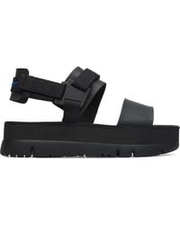 Camper - Black Leather Sandals - Lyst