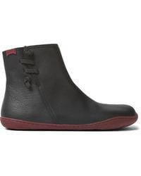 Camper - Black Leather Ankle Boots - Lyst