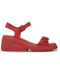 Camper - Rode Leren Sandalen - Lyst
